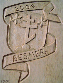 Flachrelief-Wappen